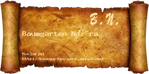 Baumgarten Nóra névjegykártya