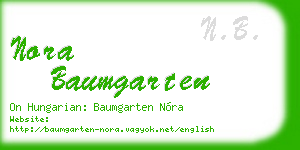 nora baumgarten business card
